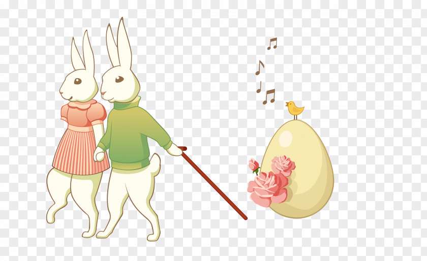 Vector Color Easter Bunny Rabbit PNG