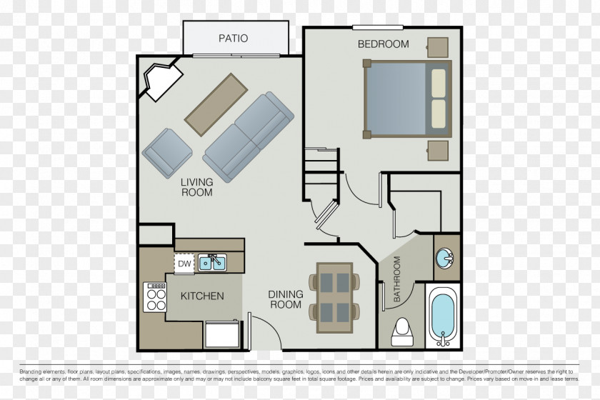 Apartment Miracle Mile Apartments Floor Plan PNG