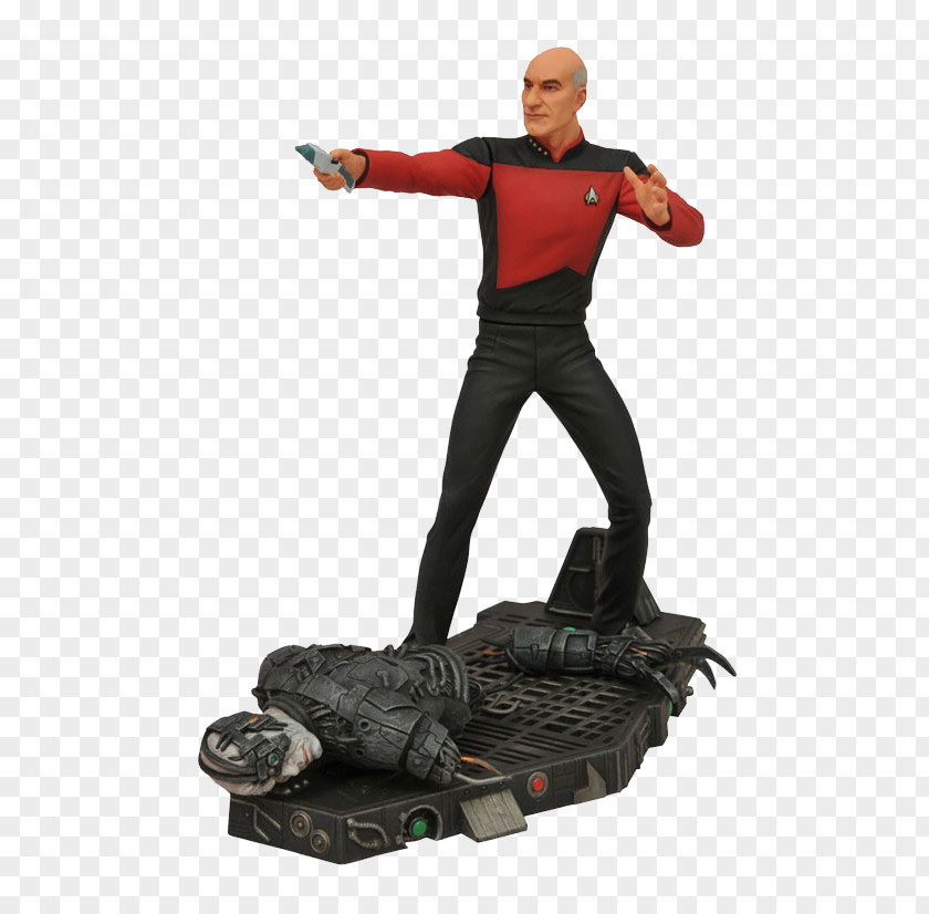 Borg Drone Jean-Luc Picard Diamond Select Toys Star Trek Action & Toy Figures PNG