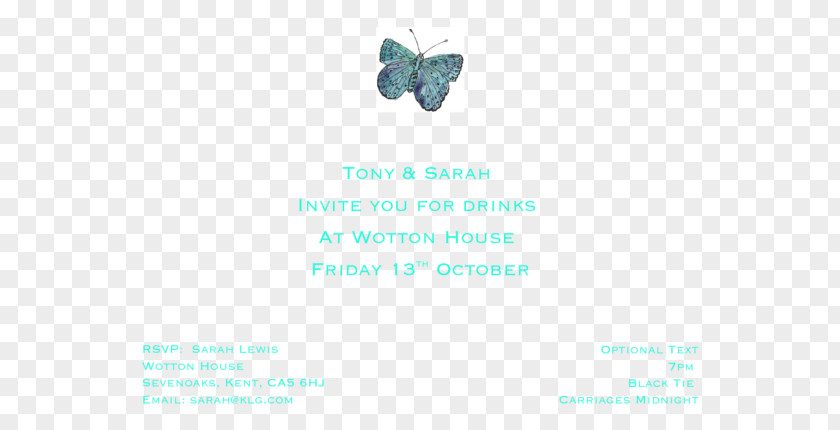 Butterfly Invitation Logo Turquoise Brand Font PNG