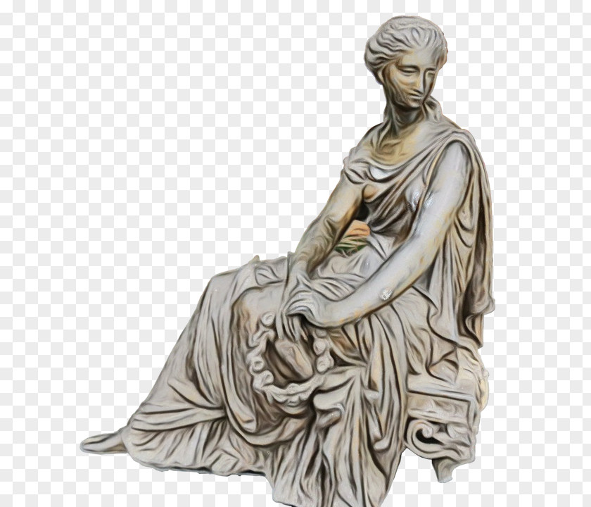 Statue Classical Sculpture Stone Carving Figurine PNG