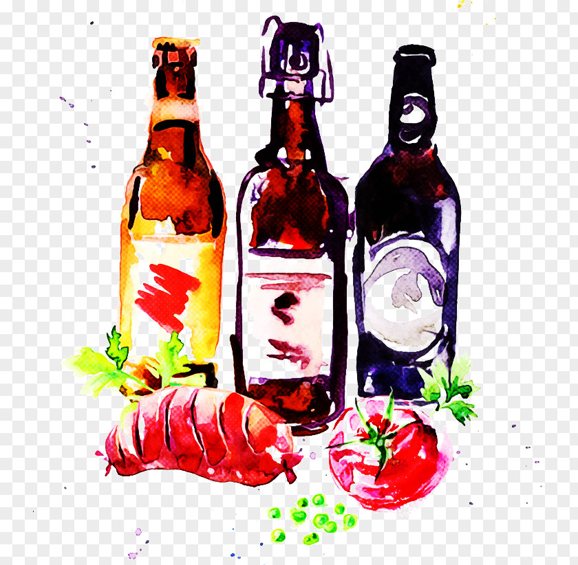 Bottle Beer Alcohol Glass Drink PNG