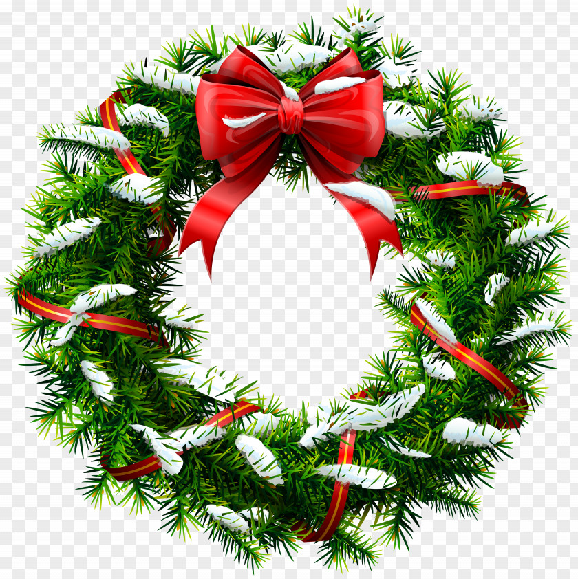 Christmas Wreath With Snow Clip Art Garland PNG