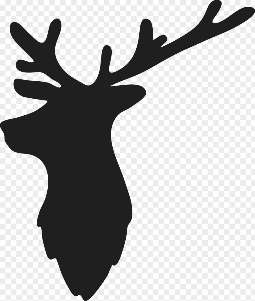 Elk Silhouette Clip Art Reindeer Image Illustration PNG