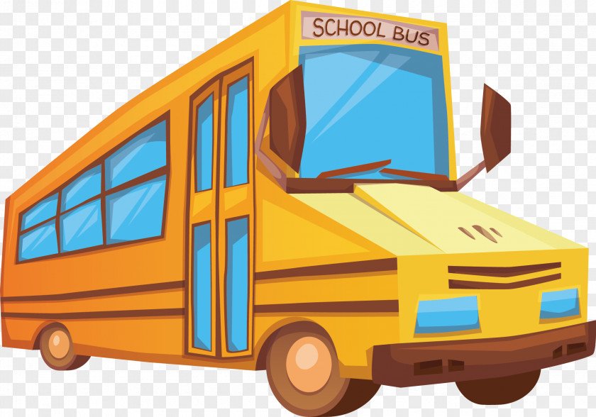 Vector School Bus Illustration PNG