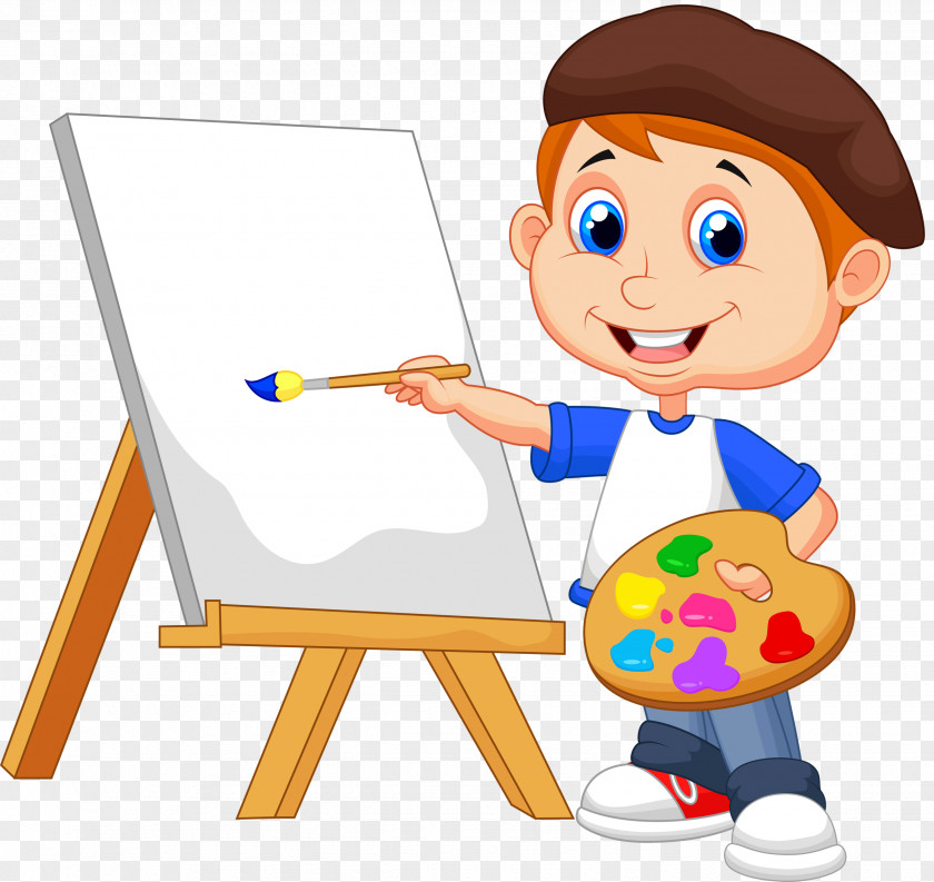 Cartoon Child Painting Royalty-free Art PNG