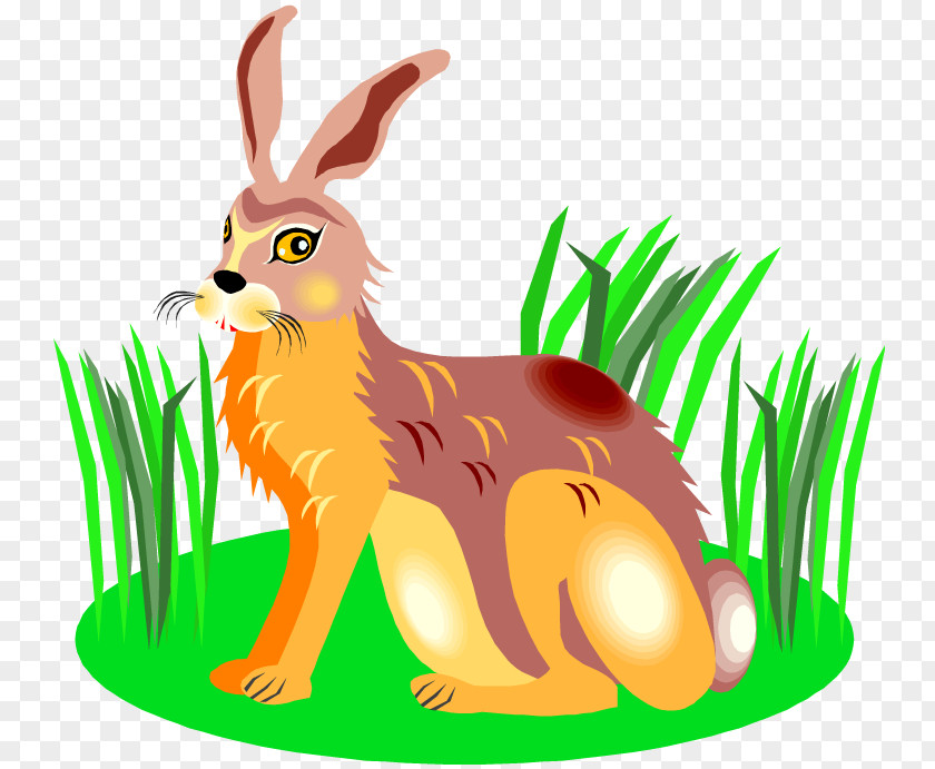 Rabbit In The Grass Hare Animal Clip Art PNG