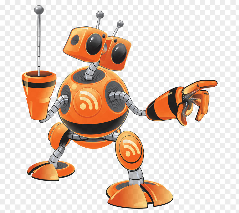 Robot Clipart Blog RSS Like Button Internet Clip Art PNG