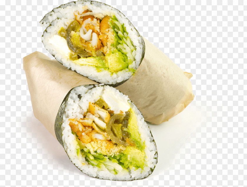 Sushi California Roll Burrito Vegetarian Cuisine Food PNG