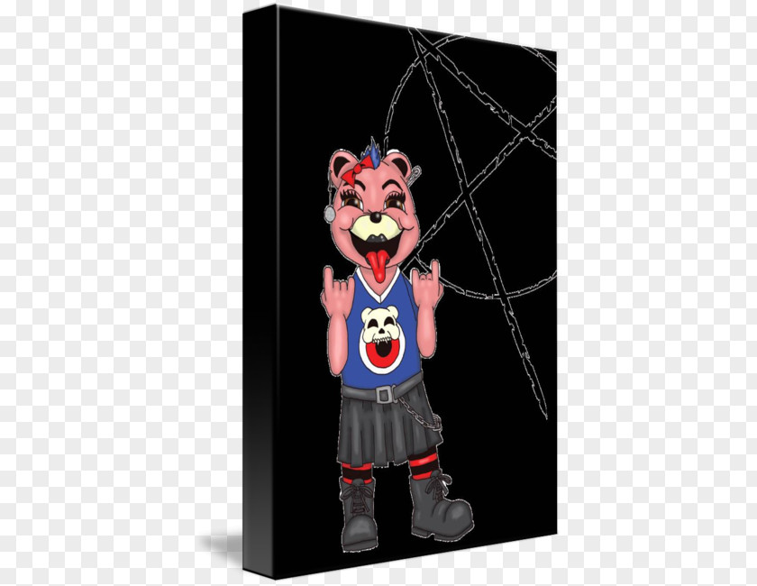 Bear Cartoon Mascot Punk Rock Costume PNG