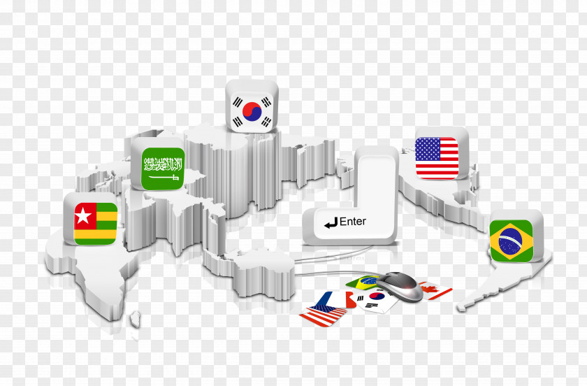 Business Translation Map Marketing Advertising PNG