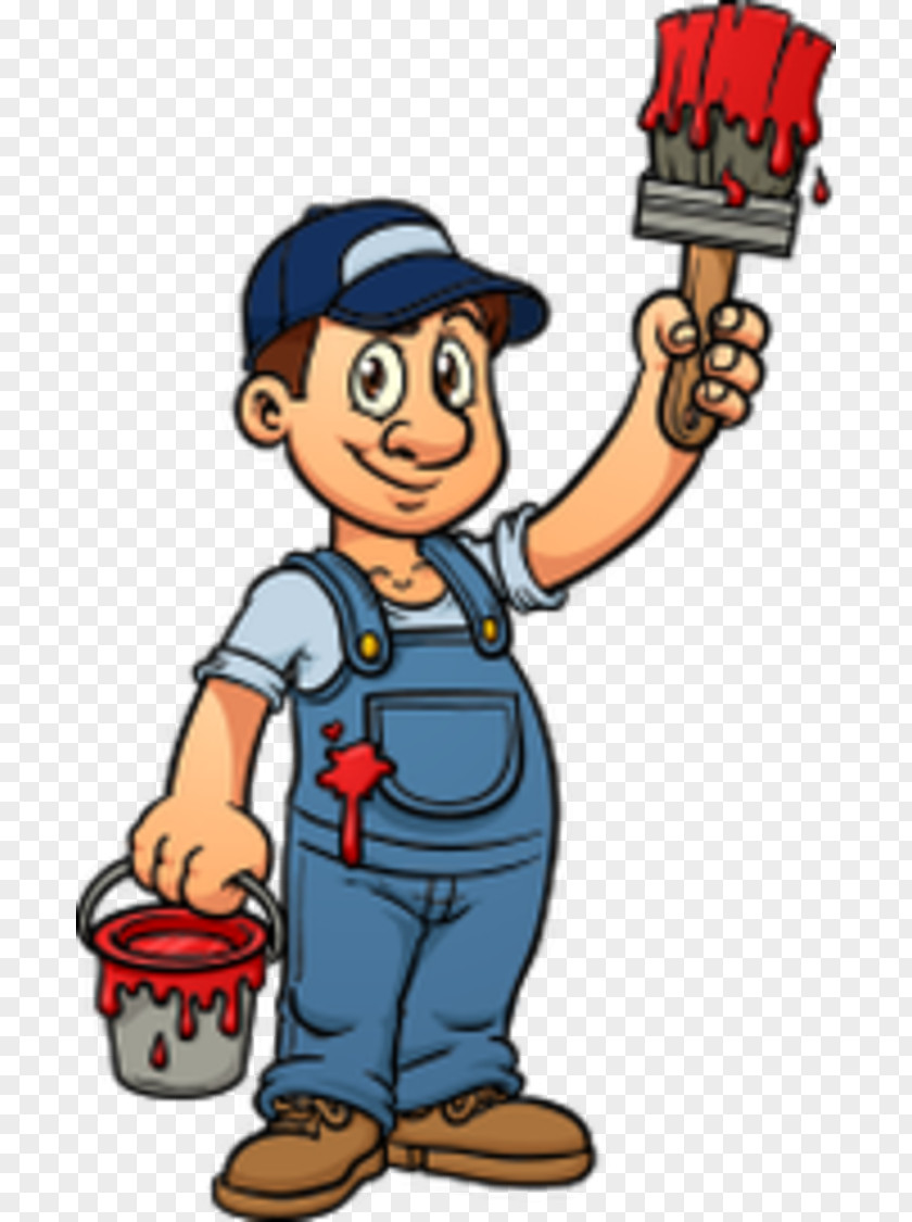 Firefighter Painting House Painter And Decorator Cartoon PNG