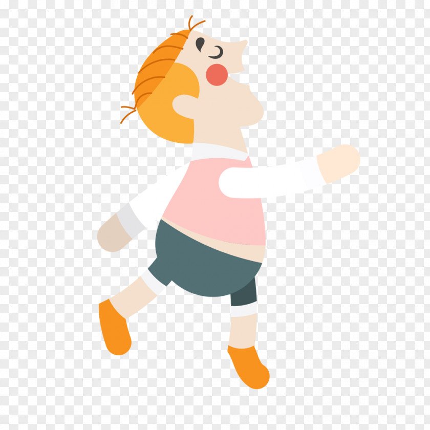 Happy Man Cartoon Illustration PNG