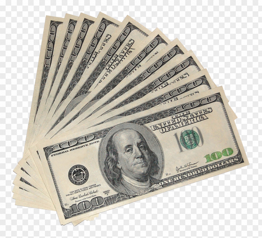 Money US Dollars United States Dollar FHA Insured Loan Banknote One Hundred-dollar Bill PNG