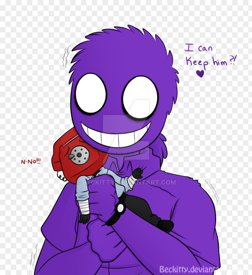 Quiver Five Nights At Freddy's: Sister Location Purple Man Security Guard Drawing PNG