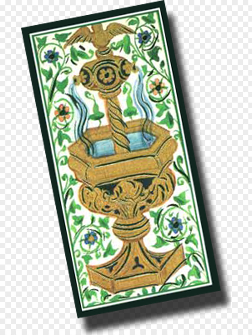 Hand Painted Mid-autumn Visconti-Sforza Tarot Deck Ace Of Cups Playing Card House Visconti PNG