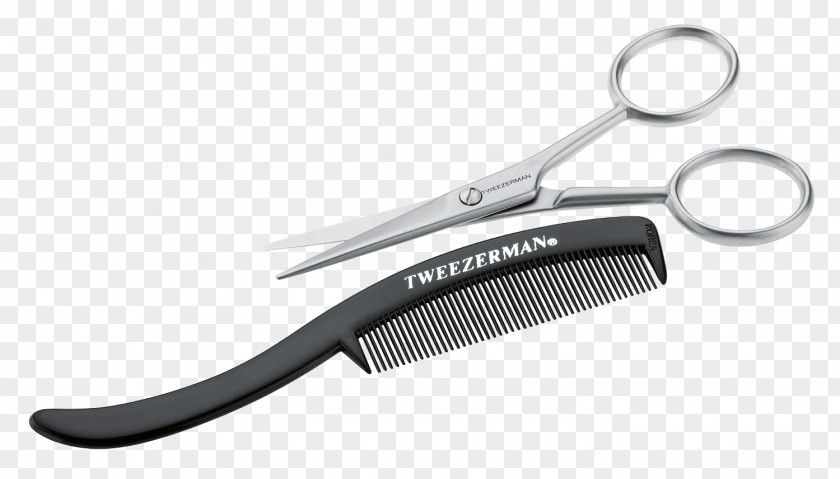 Moustache Tweezerman Scissors With Grooming Comb Hair PNG