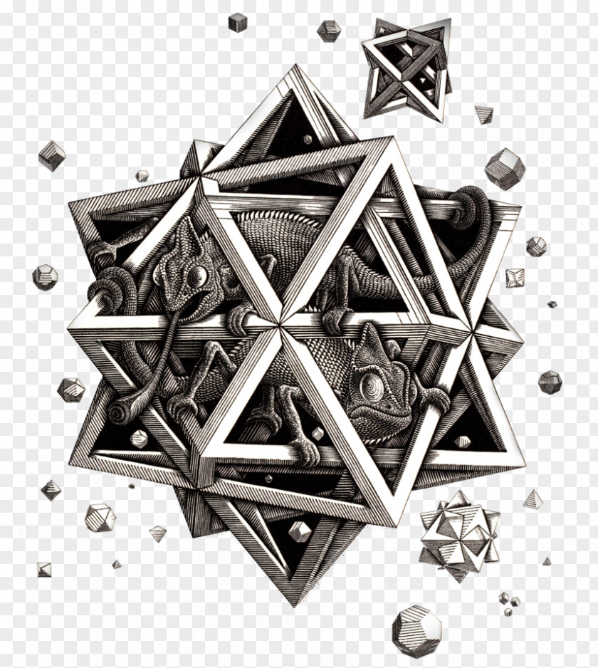 Painting Stars Reptiles Escher In The Palace Drawing Hands Art PNG
