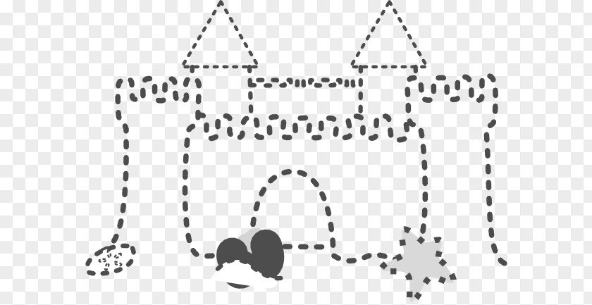 Sand Castle Black And White Clip Art Drawing Illustration Cartoon PNG