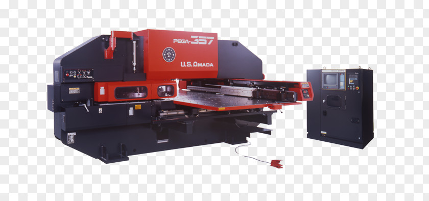 Amada Co Machine Turret Punch Press Punching PNG