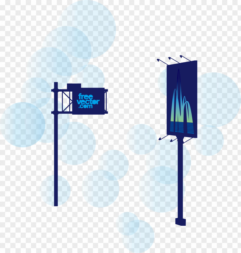 Blue Billboard Vector PNG