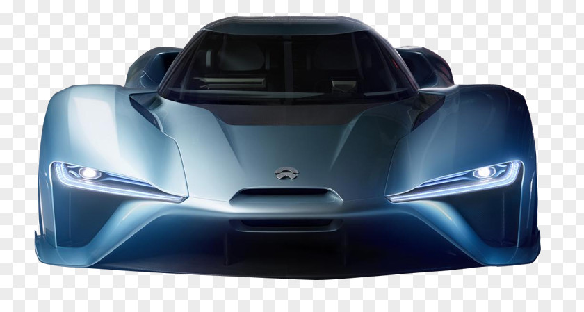 Blue Sports Car NIO EP9 Electric Vehicle Formula E Team Tesla Motors PNG