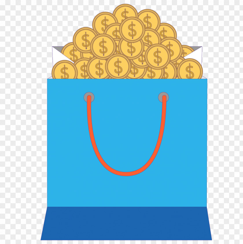 Creative Bags Of Gold Coins Paper Coin Bag PNG