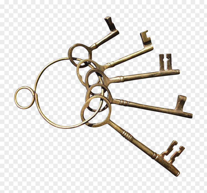 Pics Of Skeleton Keys Key Chains Brass Clip Art PNG