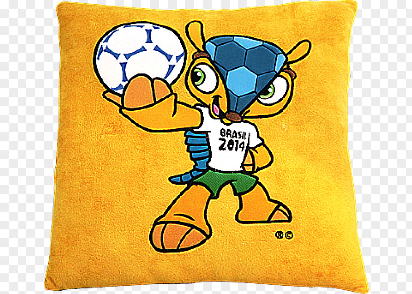 Pillow 2014 FIFA World Cup Throw Pillows Cushion Fuleco PNG