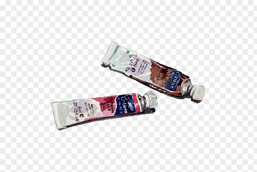 Toothpaste Watercolor Painting Art Drawing Illustration PNG