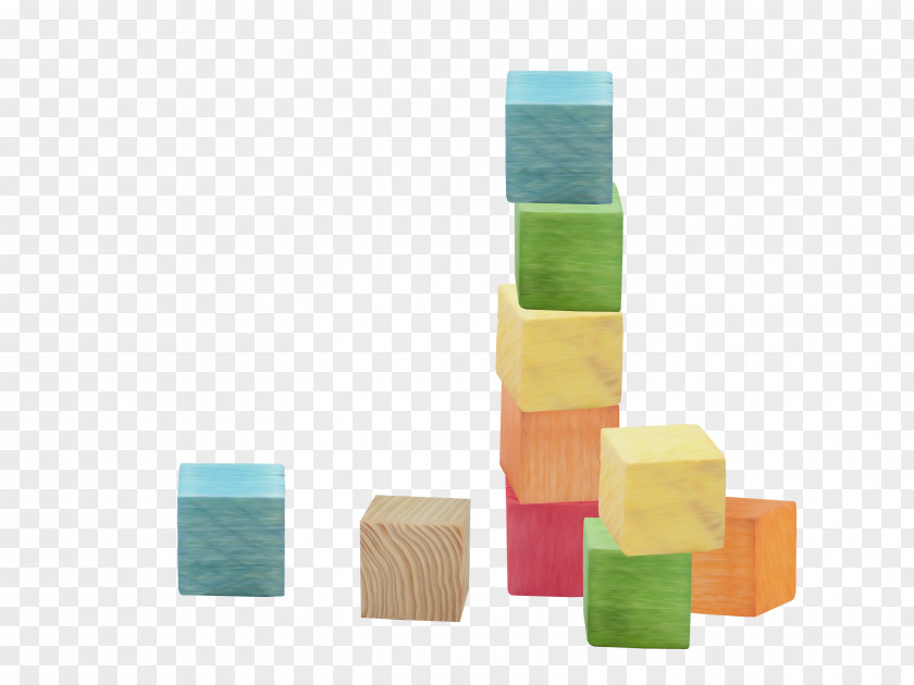 Wooden Cube Color PNG