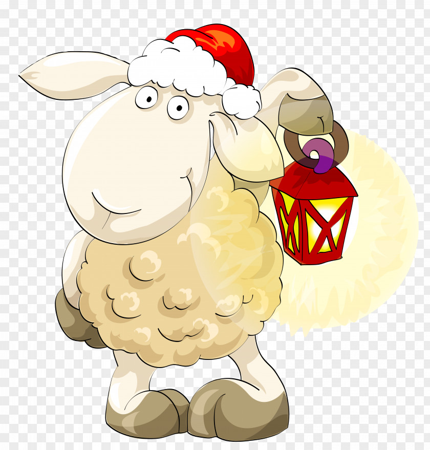 Christmas Sheep Clip Art PNG