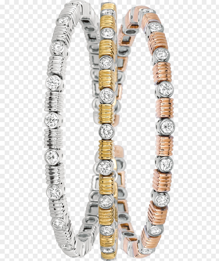 Stacked Gold Bars Body Jewellery Bangle Silver Bling-bling PNG