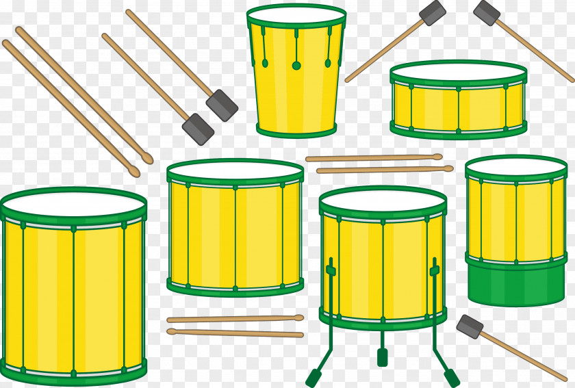 Vector Drums Batucada Clip Art PNG