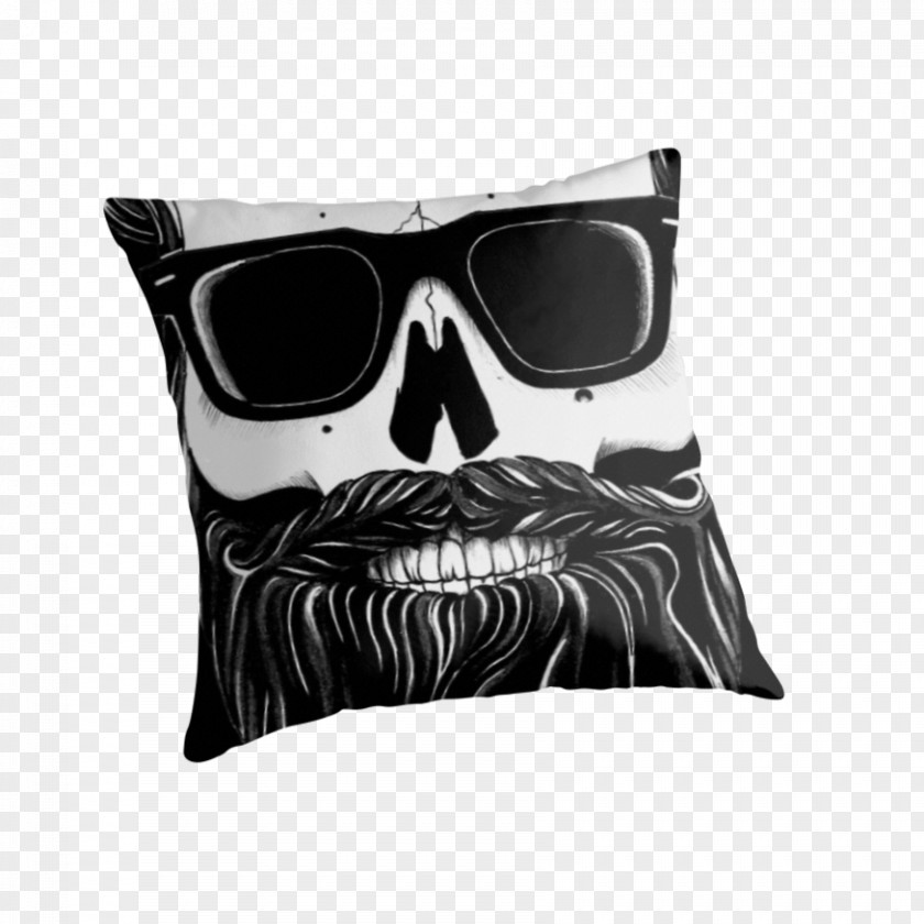 Bearded Skull Avenida Flaviano Guimarães Throw Pillows Tool PNG
