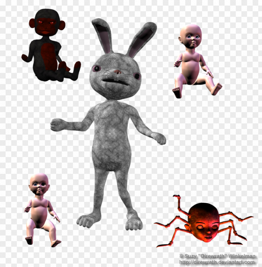 Creepy Hare Stock Toy PNG
