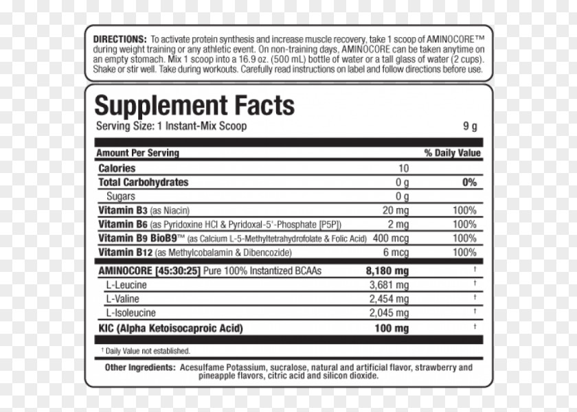 Dietary Supplement Branched-chain Amino Acid Nutrition Serving Size Whey Protein Isolate PNG