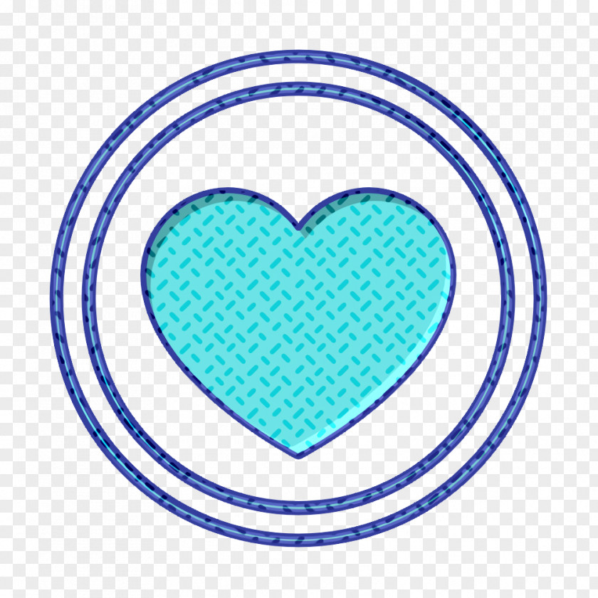 Electric Blue Symbol Circle Heart Icon Media PNG