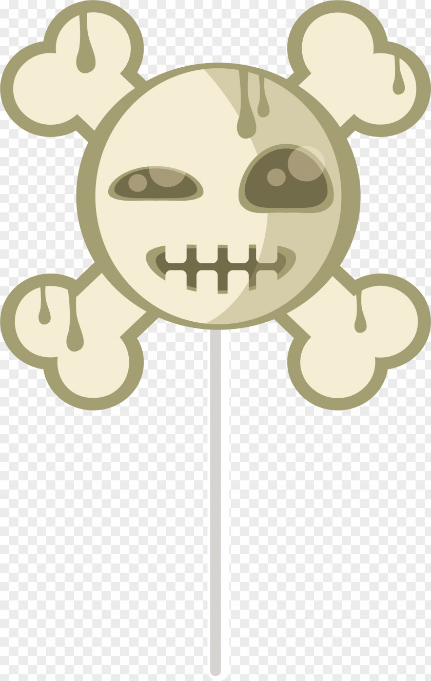 Horror Skull Lollipop Candy PNG