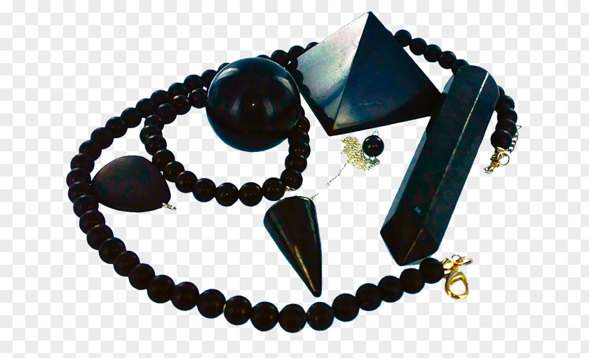 Muladhara Chakra Shungite Metal-coated Crystal Necklace Fullerene Bead PNG