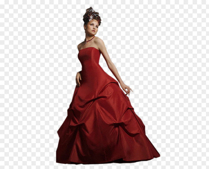 Night Dress Wedding Evening Gown Woman Party PNG