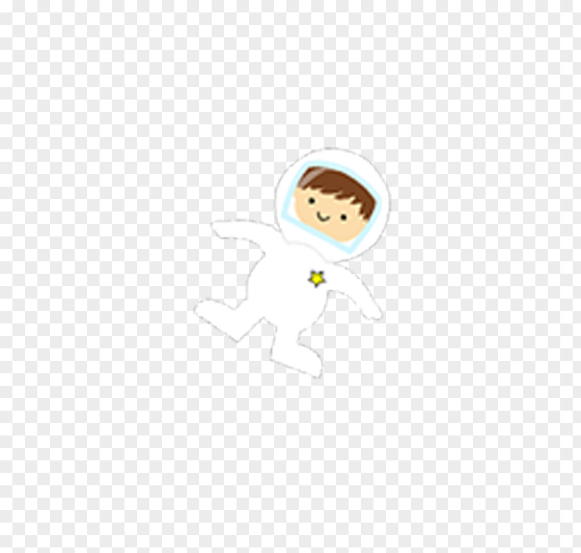 Astronaut Text Cartoon Material Illustration PNG