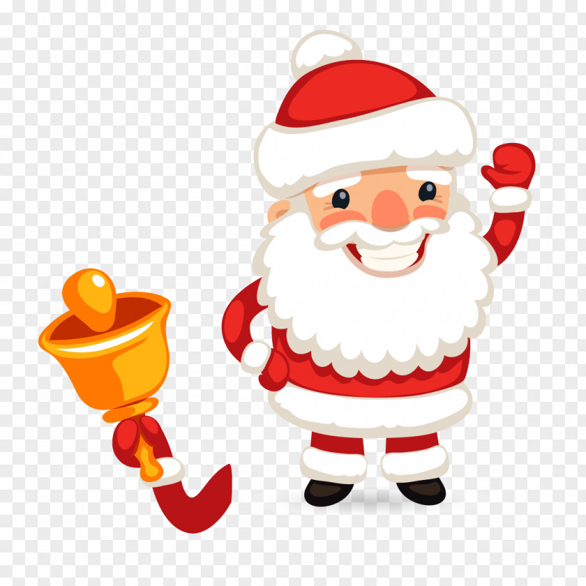 Happy Santa Claus Vector Christmas Ornament PNG