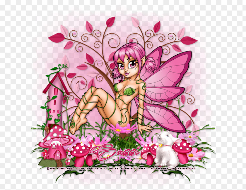 The Fairy Scatters Flowers Floral Design Betty Boop PNG