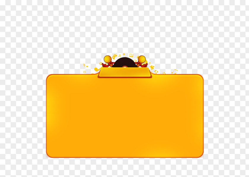 Yellow Frame Publicity Cartoon Icon PNG