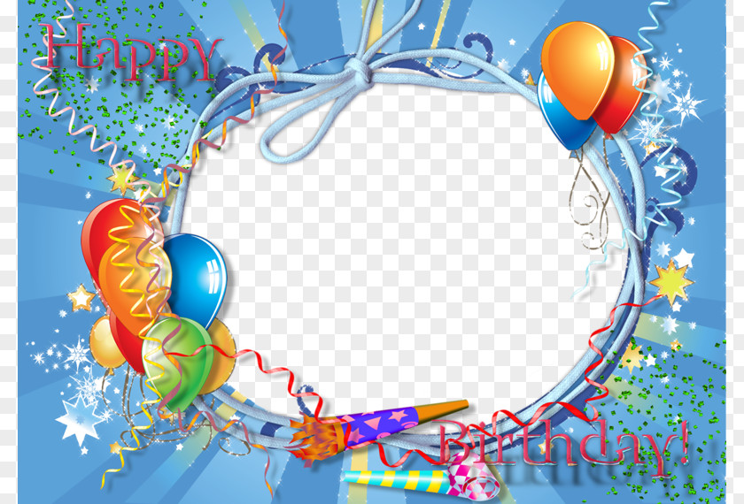 Blue Frame Happy Birthday To You Android Picture PNG