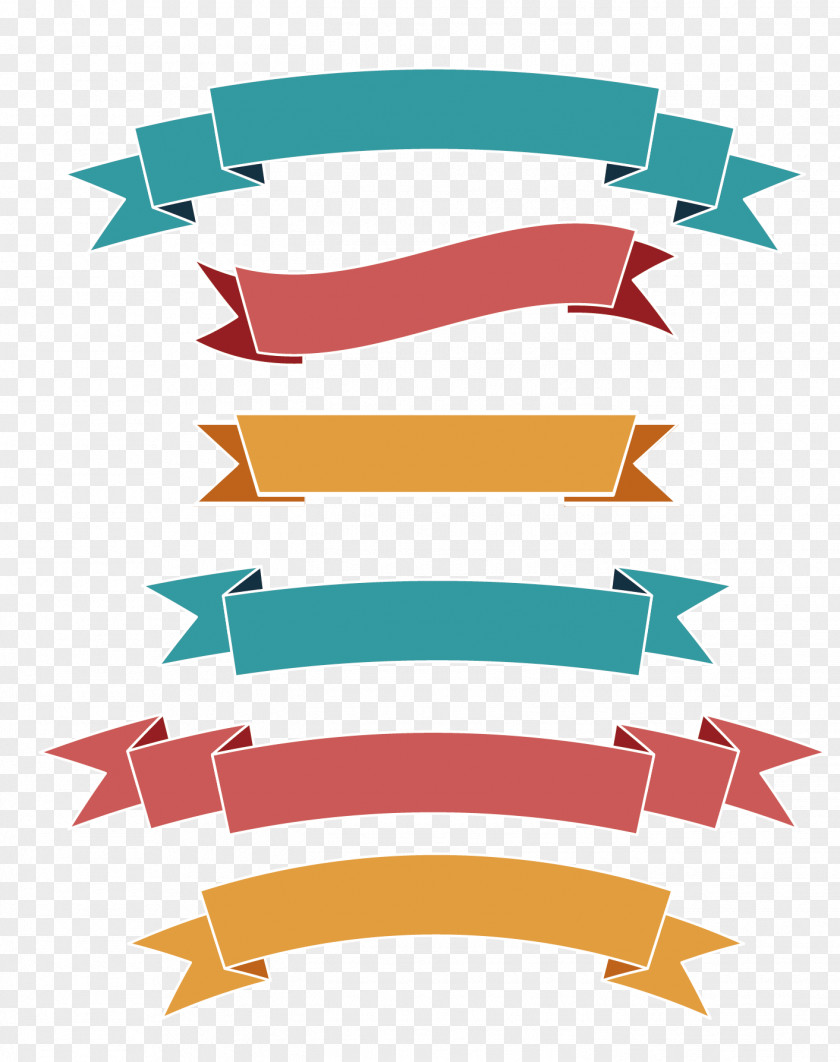 Simple Flat Ribbon Label Web Banner PNG