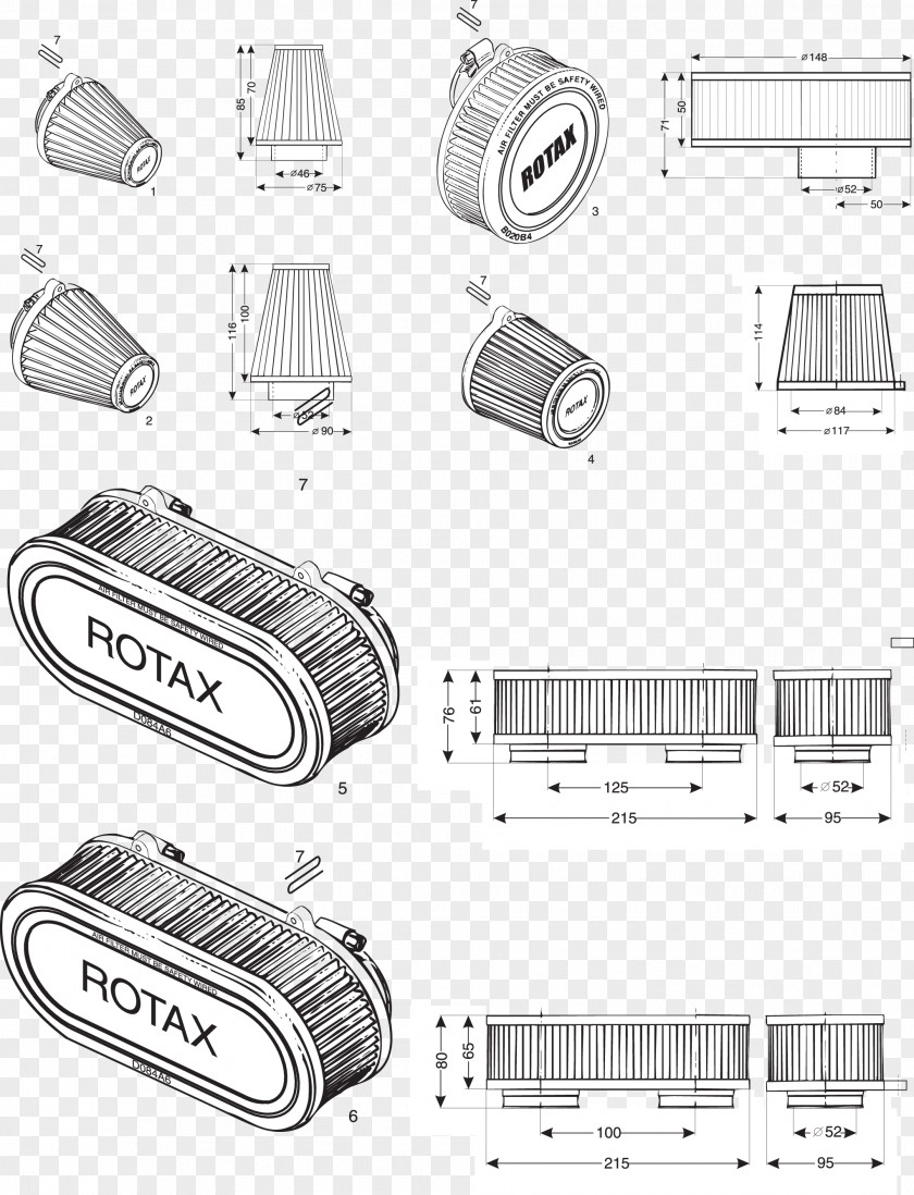 AIR FILTER BRP-Rotax GmbH & Co. KG Air Filter Rotax 447 Two-stroke Engine PNG