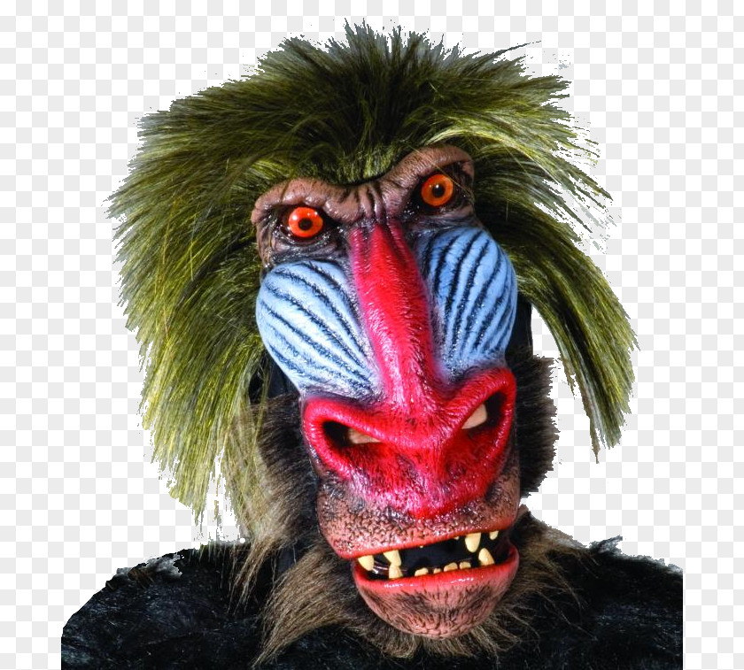 Baboon Baboons Latex Mask Halloween Costume Mandrill PNG