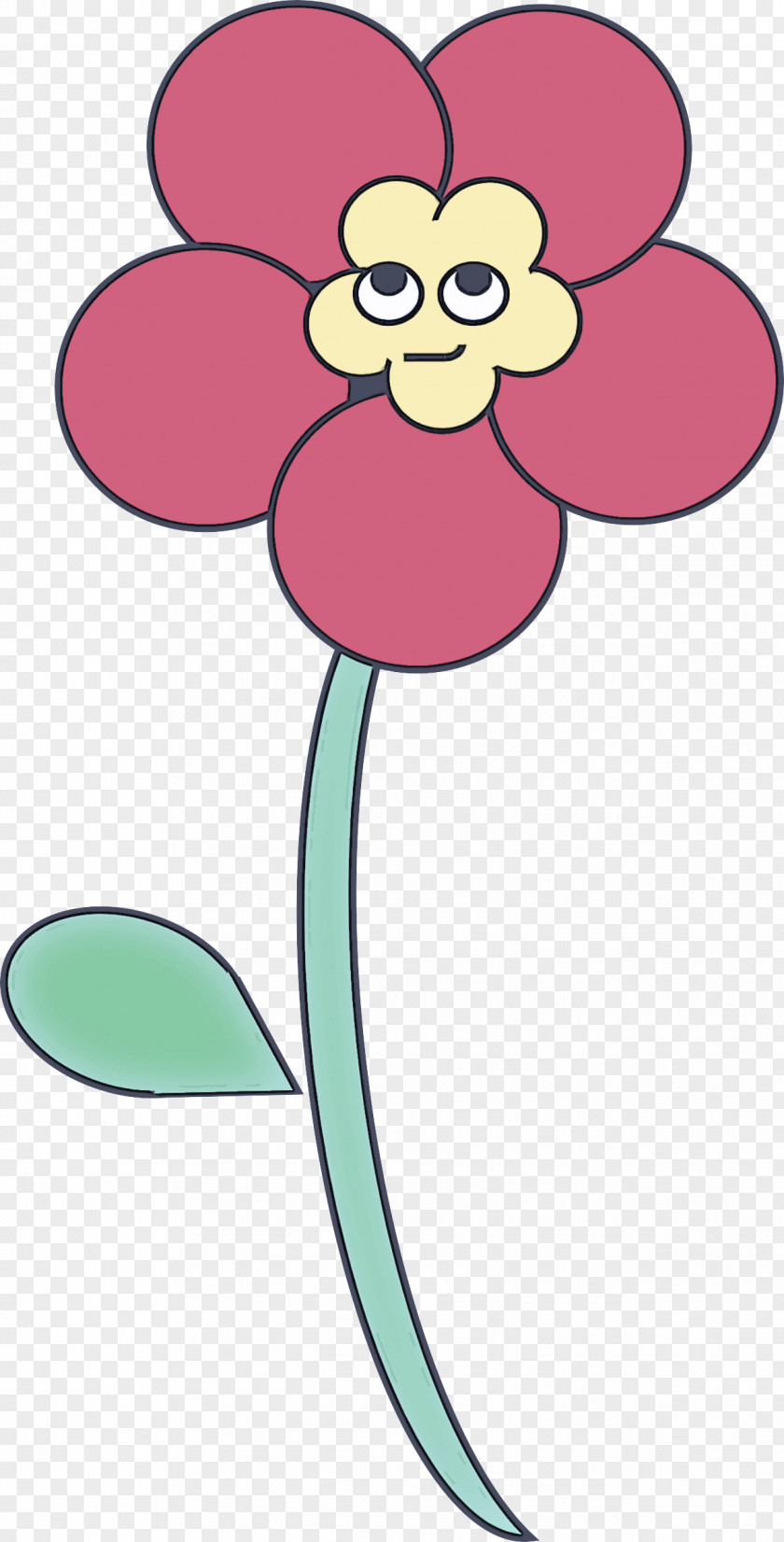 Cartoon Pink Plant Flower Petal PNG